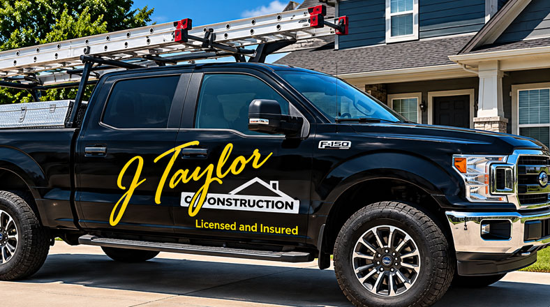 J Taylor Construction service truck